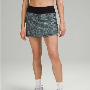 Lululemon NWT Pace rival Skirt Tall no panels Dimensional icing blue multi/blk